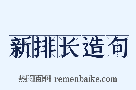 新排长造句是什么意思的图片